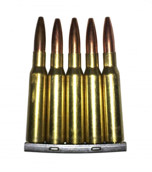 7x57 Spanish Mauser in Stripper Clip Dummy Rounds Snap Caps Fake Bullets J&M Spec INERT
